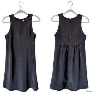Vince  Mini Black Dress Crew Neck Sleeveless Size 8